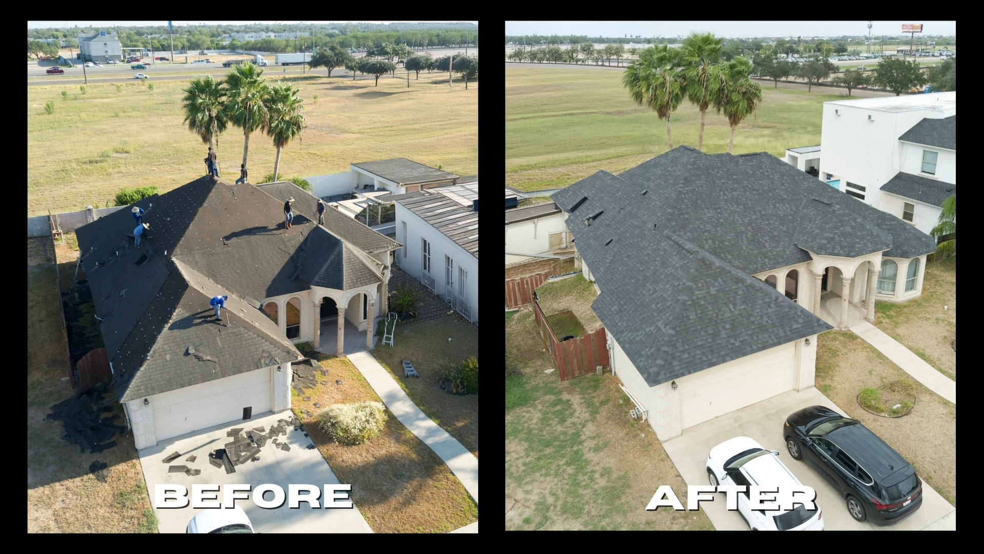 Recent roofing project in Brownsville