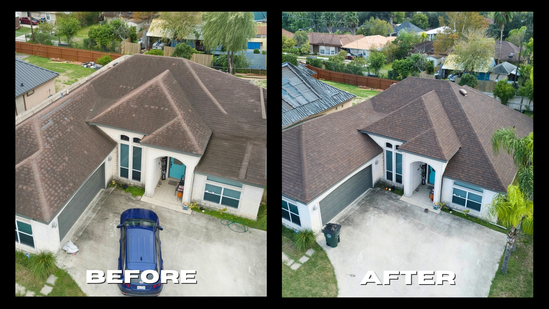 Recent roofing project in Brownsville