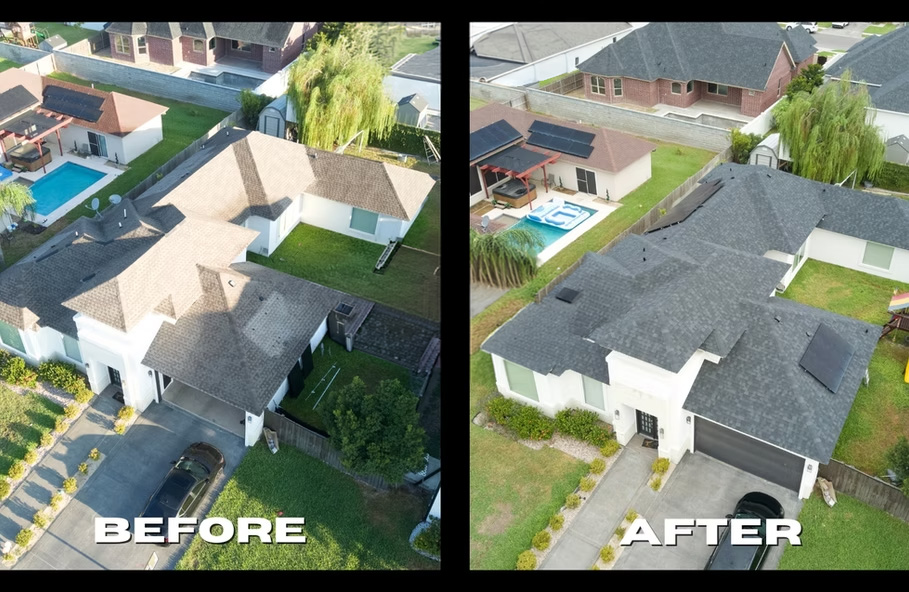 Recent roofing project