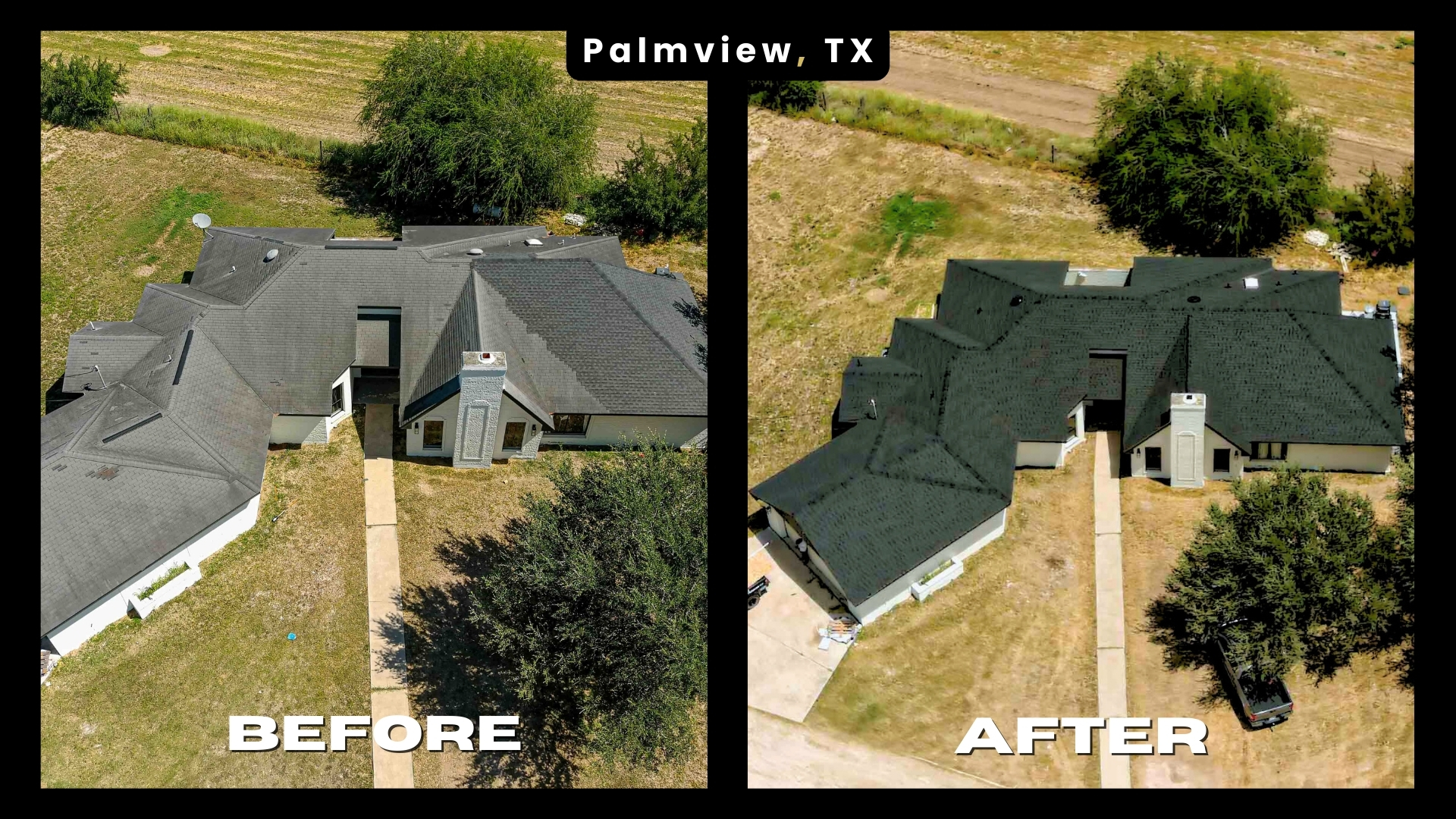 Recent roofing project in Pharr