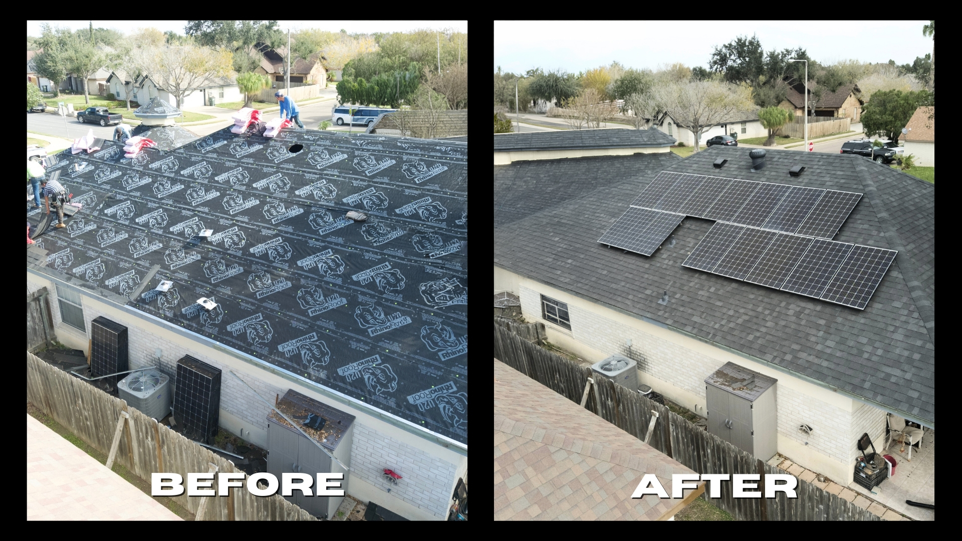 Recent roofing project in Pharr